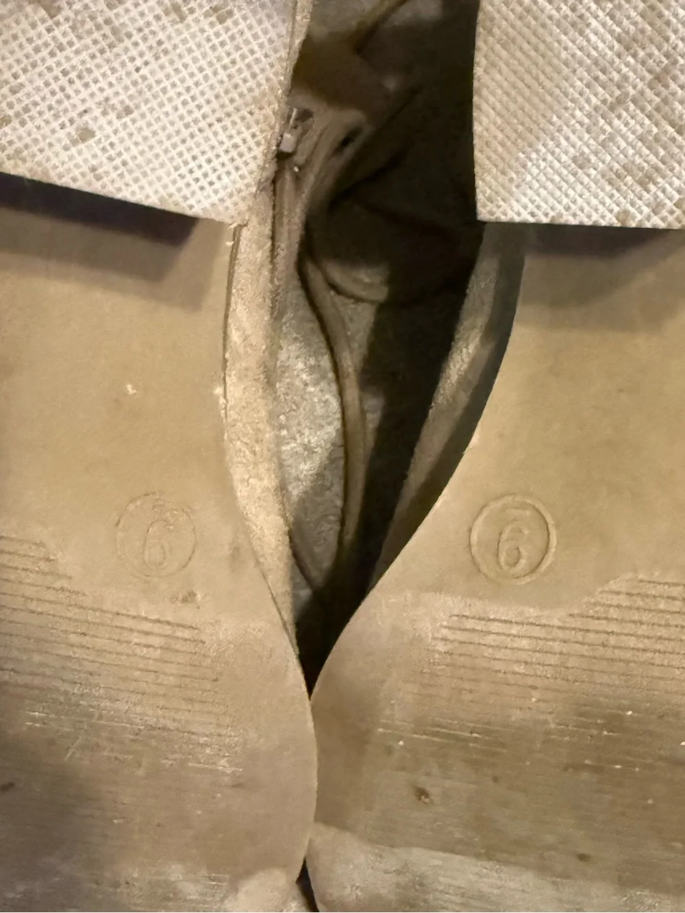 Mossimo Supply Co. Taupe Suede Lace-Up Peep-Toe Heels